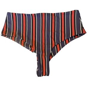 Subdued Women Blue Red Striped High Waisted Bikini Bottom Size S